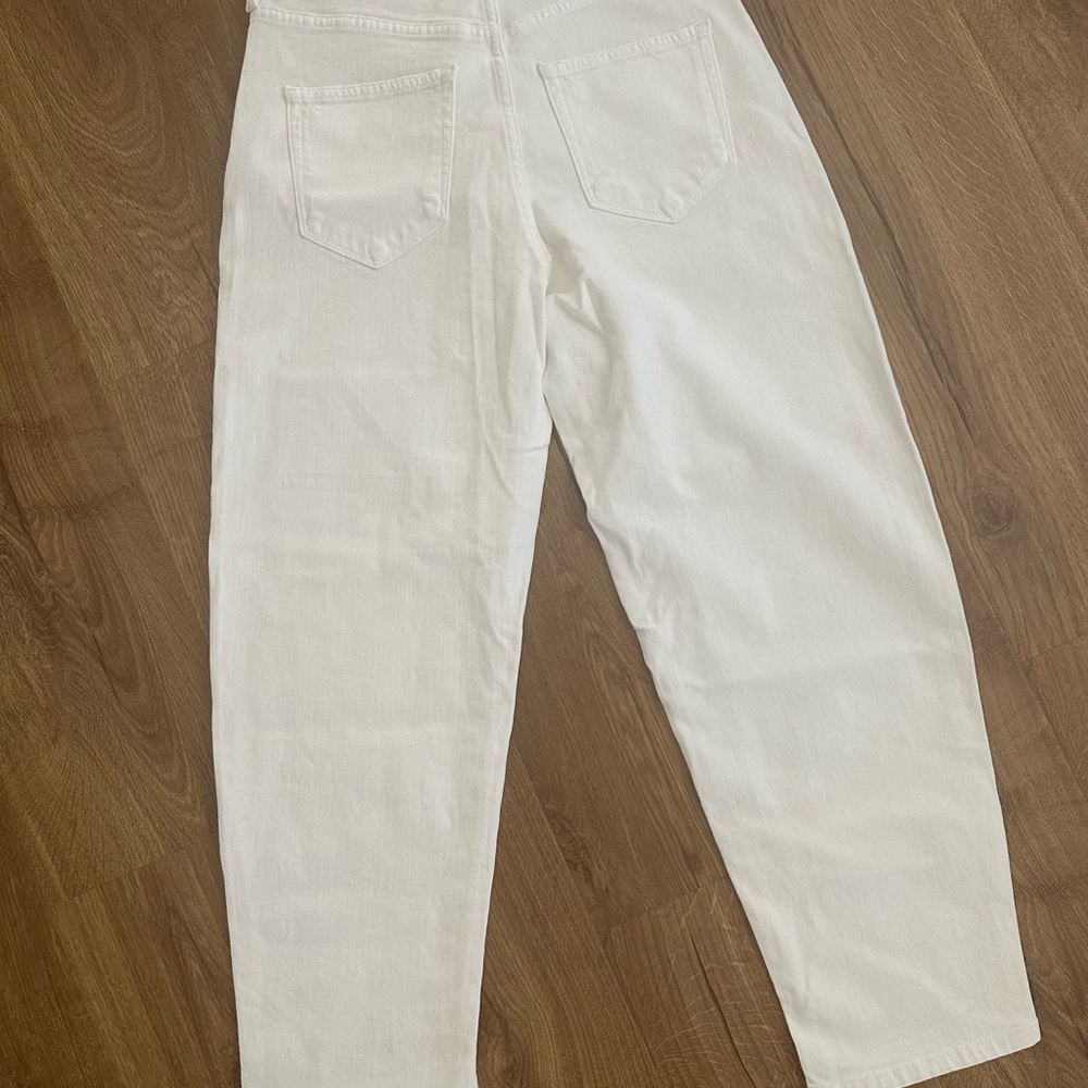 AYR The Beat barrel leg jeans, tofu white, sz 27